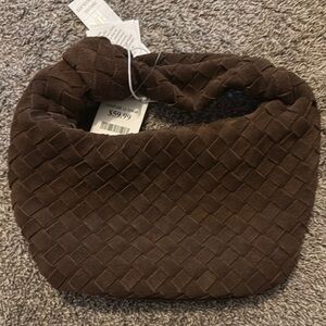 Brown Woven Handbag